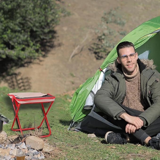 Mini Easy Carry Outdoor Chair Mountaineering and Hiking, New Lightweight Portable Stool with Carrying Bag, Pocket Chair for Gardening and Beach Hiking Fishing,Foot Stool to 330lb