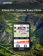 iGPSPORT BiNavi Bike Computer, Touch Screen Map Navigation Music Control Climb Tips Group Riding, Wireless GPS Cycling Computer