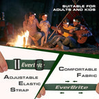 EverBrite Headlamp, 2 Pack Kids Headlamp with Red Light and Memory Function, Head Lamp for Adults and Kids with 5 Modes, Bright Headlamps for Camping, Running, Batteries Included