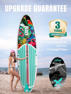 Niphean Inflatable Stand Up Paddle Board with SUP Accessories, Anti-Slip EVA Deck, 10’6’’ Inflatable Paddle Boards for Adults & Youth of All Skill Levels