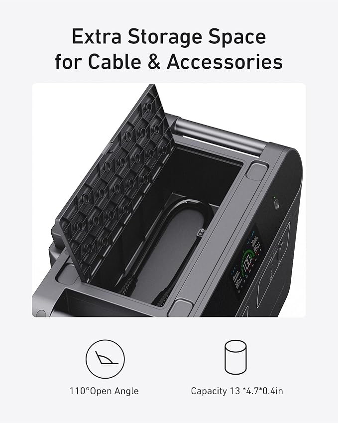 GROWATT 3686Wh Extra Battery for HELIOS 3600 Portable Power Station, LiFePo4 Expansion Battery, 9 DC Outlets for Cell Phone, PC, Tablets or Other Devices, for Home Use, Emergency, Camping and RV