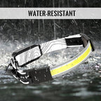 Adelante LED Headlamp Flashlight, 1000LM 230Wide-Beam USB Rechargeable Head Light with Taillight(Individual Control) & 8 Clips Waterproof Headlight Headlamps for Running and Camping (2 Pack, Black)