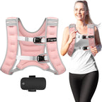 Fragraim Weighted Vest for Women Men - 8lb/10lb/12lb/16lb/22lb/25lb/30lb Weight Vest with Reflective Stripe, Detachable Phone Pouch, Ideal for Walking, Strength Training, Running, Workout, Cardio