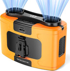 Portable Waist Fan, 20000mAh Battery Operated, Clip On Belt & Rechargeable, 10 Speeds 16000RPM Strong Airflow, Max 40H Working Time, Personal Shirt Fan for Outdoor Jobsite Camping Travel