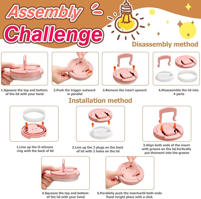 20oz Insulated Vacuum Food Jar with Buckle Lid,Soup Thermo for Hot Food Kids,Wide Mouth Leakproof Stainless Steel Lunch Container with Spoon-Pink