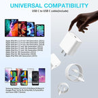 Long USB C Cable for iPhone 16 15 Charger,2Pack 20W USB C Charger Block i Phone 16 Pro Fast Charging 6FT C to C Cord Cable for iPhone 16/16 Pro/16 Plus/16 Pro Max/15/15 Plus/15 Pro Max/15 Pro/iPadPro