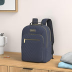 Kenneth Cole REACTION Women's Chelsea Chevron 15" Laptop and Tablet Backpack, Navy