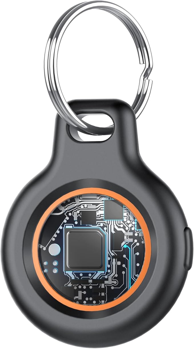 [Apple MFi Certified] (iOS Only) Smart Bluetooth Tracker Tag, Key Finder Sky Orange 1 Pack