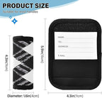 Qilmy Black and White Buffalo Grid Luggage Handle Wrap 2Pack Luggage Identifiers Tag Comfort Handle Grips Cover for Stroller Suitcase Bag Airplane Travel Accessories1316