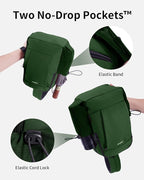 ECOHUB Crossbody Bags for Women Men, Anti-Theft RFID Blocking Roomy Sling Backpack with Sturdy SBS Zippers Water Resistant Chest Shoulder Bag Daypack with 9 Pockets Casual Outdoor Hiking, Army Green