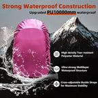 Frelaxy Waterproof Backpack Rain Cover, 10000mm Waterproof Level, Upgraded Ultra-Strong Multilayer Structure, Antislip Cross Buckle Strap, Ultralight Compact Portable, for Hiking, Camping, Traveling