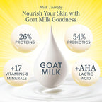 Beekman 1802 Pure Goat Milk Bodycare Minis Discovery Kit - Set of 3 - Unscented - Cleanses, Moisturizes & Hydrates - With Lactic Acid & Shea Butter - Good for Sensitive Skin - Cruelty Free