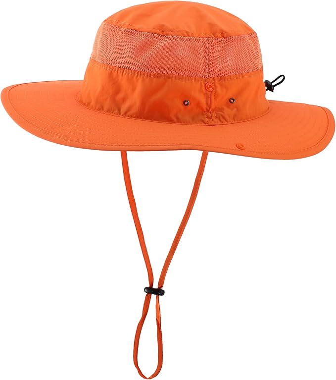 Connectyle Wide Brim Sun Hat for Men Breathable Cowboy Boonie Hat UPF 50+ Sun Protection Bucket Hat for Fishing Hiking