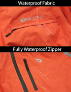 baleaf Men's Rain Jacket Waterproof Windbreaker Raincoat Running Cycling Hiking Gear Hood Lightweight Reflective Packable