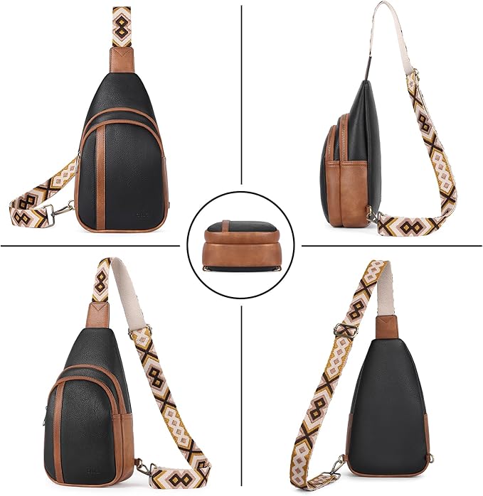 CLUCI Crossbody Bags for Women Men,Leather Sling Bag Cross Body Backpack for Woman Gifts for Women Birthday Unique