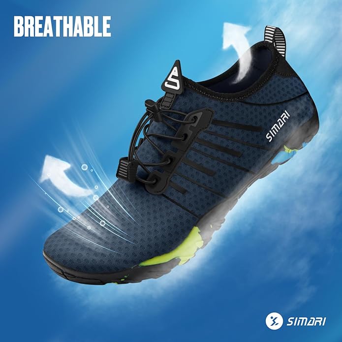 SIMARI Water Shoes for Women Men - Barefoot Quick-Dry Aqua Socks | Lightweight Swim Shoes for Surfing, Swimming, Beach Sports, Kayaking, Diving | Non-Slip Design