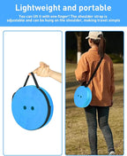 Collapsible Stool with Large Load Capacity,Portable Lightweight Folding Stool for Adults,Collapsible Chair Telescoping Design for Outdoor Fishing,Hiking,Travel,BBQ(Blue-Black)