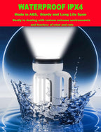 Handheld LED Searchlights Lantern High Power Big Flashlights, 16000LM 5 Lighting Modes Rechargeable Outdoors Camping Hunting Lamp Portable COB Spotlight Work Light for Emergency