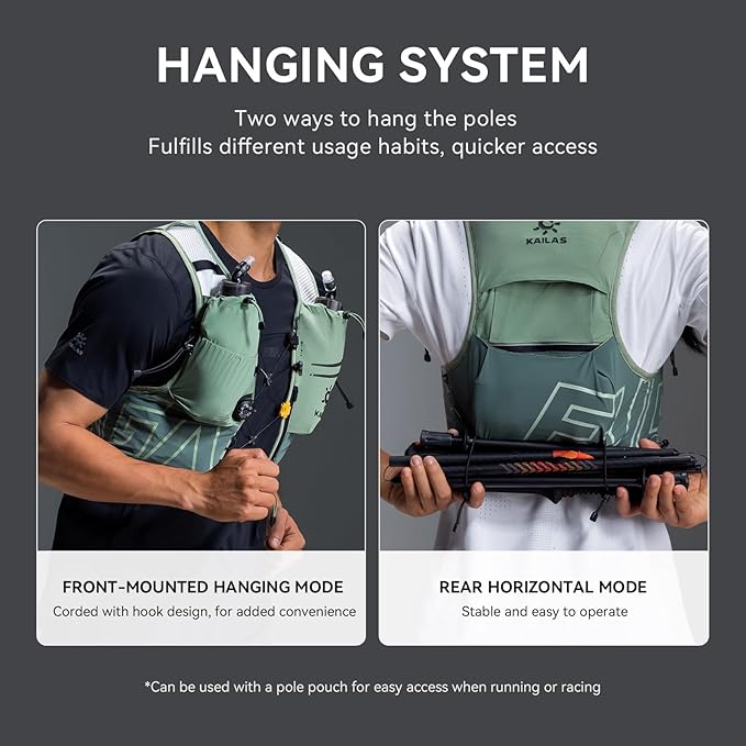 KAILAS FUGA AIR 8 Ⅳ Running Hydration Vest Hydration Pack Lightweight with Two TPU Water Bladders for Women Men Trail Cycling Hiking