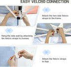 EAGLE PEAK Pop Up Canopy Tent with 1 Sidewall, Easy Setup Event Tent, Outdoor Sun Shade, Wheeled Carry Bag, Stakes and Guy Ropes, Instant Canopy 10x10, Stars and Stripes