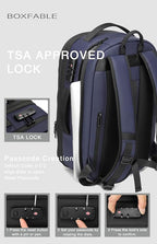 Vacuum Seal Travel Backpack 45L with Pump - Expandable Air Compression System, Water-Resistant Business TSA Lock, Laptop Backpack, Carry-On Suitcase Luggage, Gifts for Men