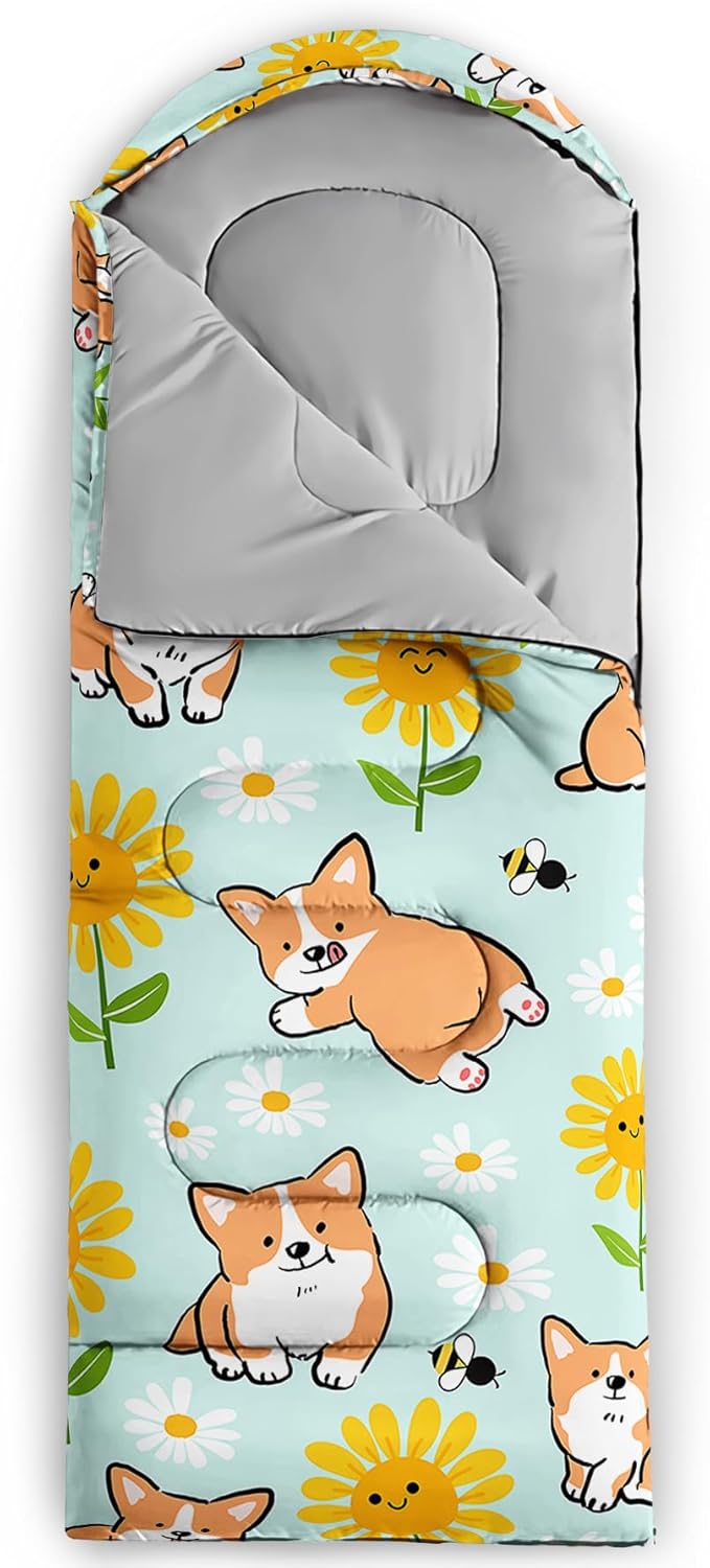 QOOMO Camping Sleeping Bags,3 Season Warm & Cool Weather,Lightweight,Waterproof Sleeping Bags for Adults & Kids,Traveling,and Outdoors,Camping Gear Equipment