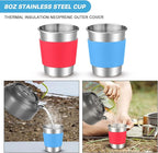 Odoland 15pcs Camping Cookware Mess Kit, Non-Stick Lightweight Pots Pan Set with Stainless Steel Cups Plates Forks Knives Spoons for Camping, Backpacking, Outdoor Cooking and Picnic