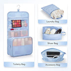 8 Set Compression Packing Cubes for Travel Essentials,Compressible Expandable Packing Cubes for Suitcase,OlarHike Luggage Organizer Bags for Travel,Handy Helper for Organizing Clothes(Light Blue)