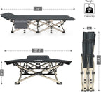 ATORPOK Camping Cot for Adults Comfortable, Tent Folding Cot for Sleeping, Lightweight Folding Bed with Carry Bag for Kids Supports 450 lbs, Office Na