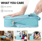 Lightweight Compression Packing Cubes for Suitcases, Compressible Expandable Travel Packing Organizer with Clear Toiletries and Backpack Bag, Travel Essentials for Carry on Luggage 7 Set