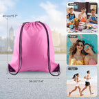 PLULON 6 Pcs Drawstring Bags Bulk Pink Drawstring Backpack String Backpack Cinch Sack Sport Gym Backpack Bags for Yoga Traveling Outdoor Sports