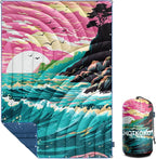 Camping Blanket,Lightweight Puffy Printed Camping Blanket Packable Outdoor Blanket for Camping,Traveling, Stadium, Hiking, Picnics