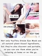 Disposable Steam Eye Mask 9 Pack - Heated Eye Compress for Dry Eyes & Puffiness Relief, Travel Essentials Sleeping Mask for Airplane, Relaxing Gift for Women, Men