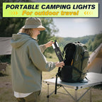 Portable Camping Lights with Stand, 5000LM Rechargeable LED Flashlight, 9 Color Modes, Collapsible Camping Lantern Tent Light with Magnetic Base for Power Outages, Camping & Emergency(Green)