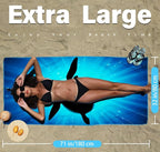 Lightweight Thin Microfiber Beach Towel Sand Free Quick Dry Absorbent Compact Soft Pool Swim Travel Towels Extra Large Oversized Beach Accessories Packable Essentials Stuff Gifts for Adult