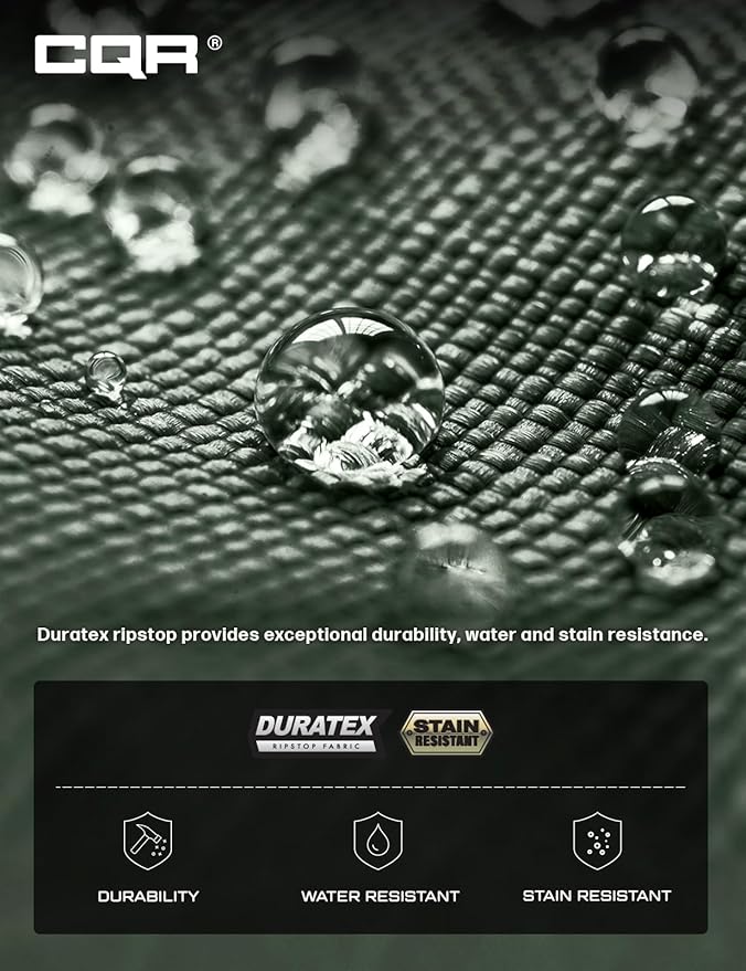 CQR Men's Tactical Pants, Water Resistant Ripstop Cargo Pants, Lightweight EDC Work Hiking Pants, Outdoor Apparel