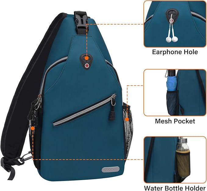 MOSISO Sling Backpack, Multipurpose Crossbody Shoulder Bag Travel Hiking Daypack