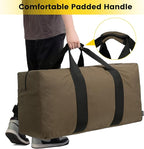 Vorspack Extra Large Duffle Bag for Travel - 100L Duffel Bag for Men Gear Bag for Storage Foldable Weekender Bag for Overnight Camping - Khaki