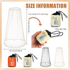 Hestya 2 Pack Mosquito Head Mesh Net Midge Insects Bugs Head Face Net Protecting for Outdoor Hiking Camping Climbing Walking(Beige, Light Gray)