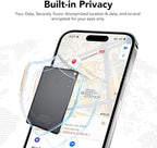 CASCHO Wallet Tracker Card [Apple MFi Certified] Air Tracker Tag, 0.06in Rechargeable Smartcard Work with Apple Find My, Keys Finder and Item Locator for Passport, Bags, Laptop, Black 1 Pack, iOS only