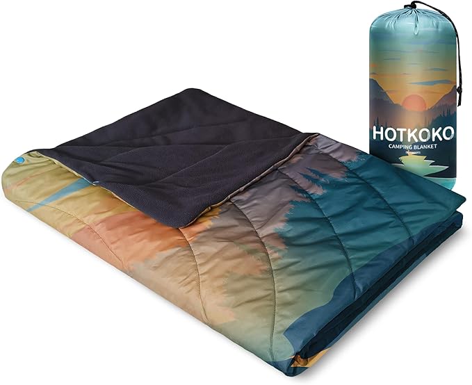 Waterproof Stadium Blanket, Fleece Camping Blanket Wearable Soft Warm Camp Blanket for Outdoor Camping, Picnic, Stadium, Sports, Beach, Car