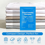 50 Pack Travel Laundry Detergent Bulk, Portable Single Use Liquid Laundry Soap, Verbena Scented, 20ml Mini Individual Pack TSA Approved Travel Size for Traveler, Cruise, Hostel & Camping Essentials