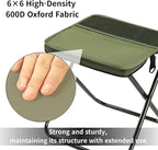 Folding Camp Stool, Lightweight Foldable Camping Stool, Compact Mini Chair for Outdoor Activities, Hiking, Fishing, and Travel, Portable and Durable, Holds Up to 265 lbs (Regular)