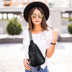 Crossbody Bags for Women Anti Theft Vegan Leather Sling Bag RFID Blocking Chest Bag for Travel