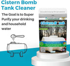 Cistern Tank Cleaner - Cistern Tank Bomb Cleaning Super Cleans your Cistern (100 Gram - Treats 5,000 Gallons)