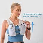 Running Vest with 350 ML TPU Soft Flask, Small Running Water Vest -Adjustable Chest Straps, Lightweight Hydration Vest Pack for Trail Marathon Hiking Cycling for Women Men Mini