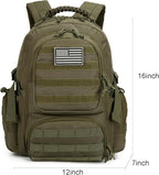 30L Military Tactical Backpack for Men 3 day Assault Pack Molle Daypack Army Hiking Rucksack (Army Green)
