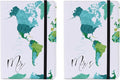 Passport Book Holder,Passport Wallet for Men Mr and Mrs Passport Holder Cover for Women World Map Case for Couples Christmas Traveling Book Protector 2PCS