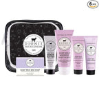 Dionis Goat Milk Lavender Blossom Hand Cream, Body Lotion, Whipped Body Scrub, Shave Butter, Bar Soap 3 oz & Carrying Case 6-Piece Travel Set
