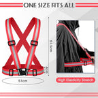 Hercicy Reflective Running Vest Reflective Running Shirt with Safety Straps High Visibility Construction Vest for Night Cycling Hiking Jogging Dog Walking